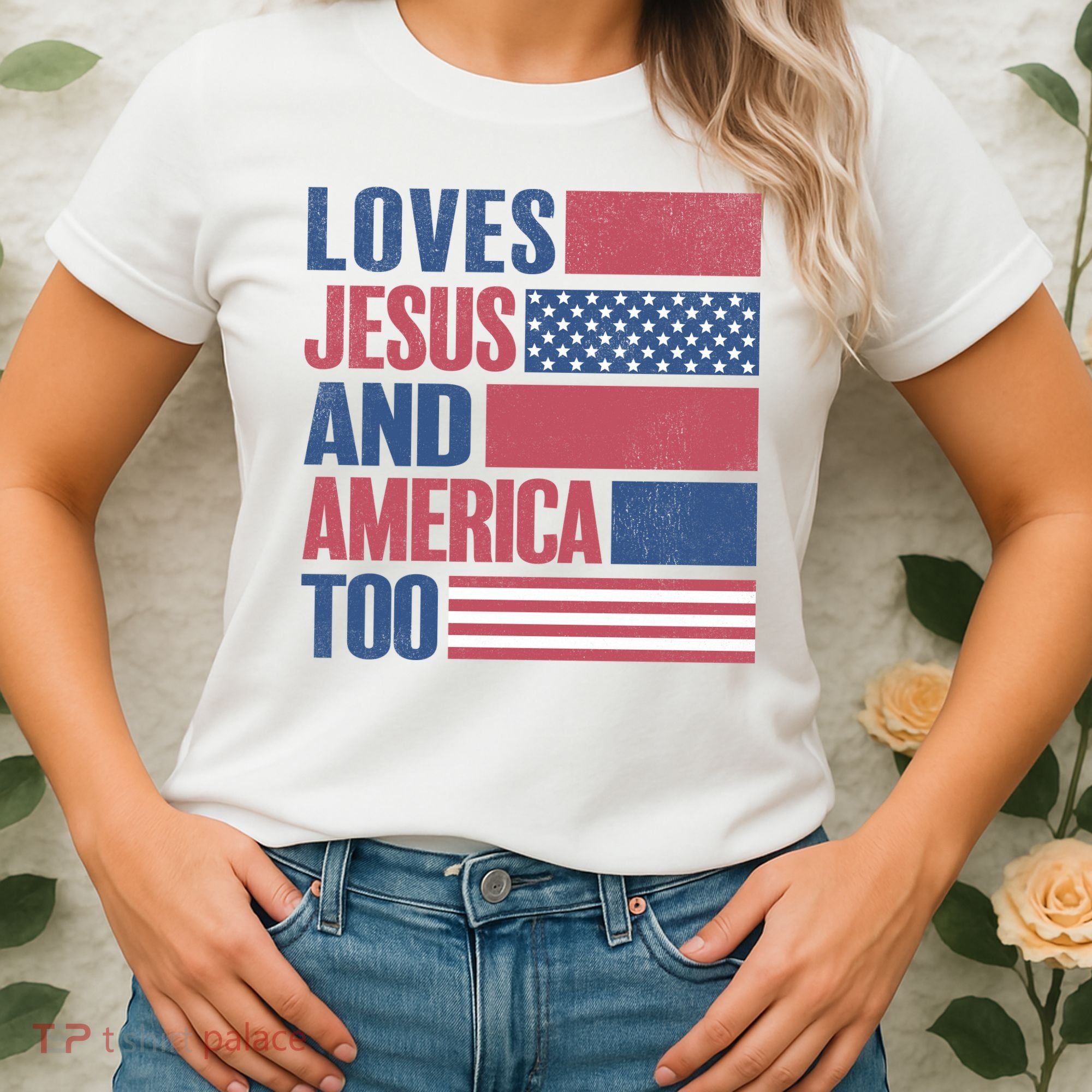 Love Jesus America Too Women's T-Shirt