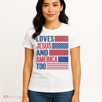 Love Jesus America Too Women's T-Shirt thumb 4
