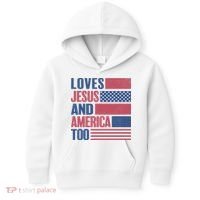 Love Jesus America Too Kids Hoodie thumb 0