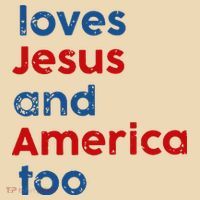 Loves Jesus and America Too Tote Bag thumb 4