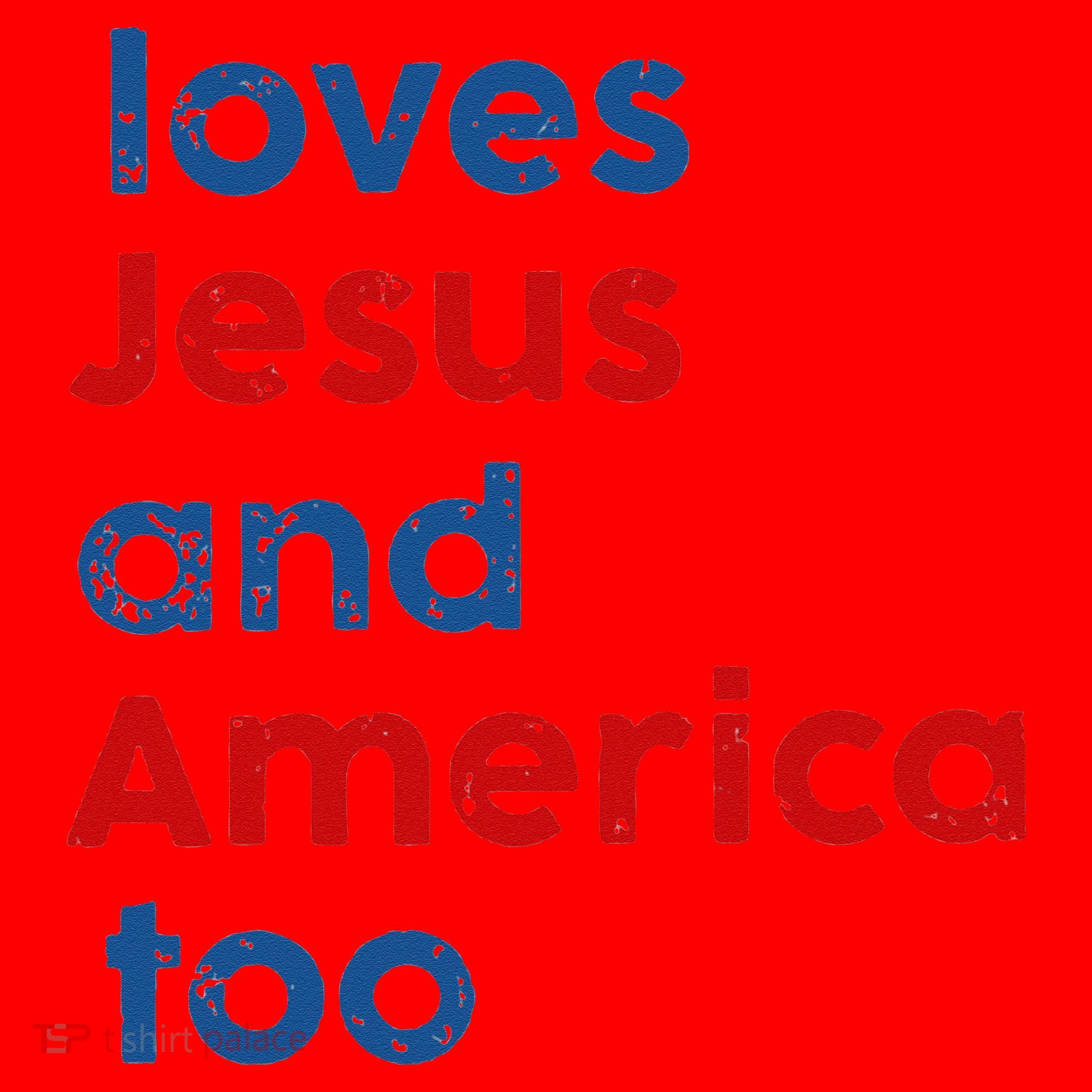 Loves Jesus and America Too Santa Hat
