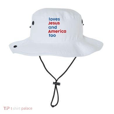 Loves Jesus and America Too Bucket Hat