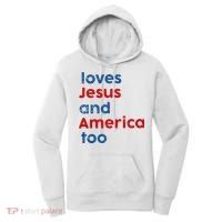 Loves Jesus and America Too Women's Hoodie thumb 0