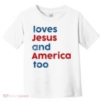 Loves Jesus and America Too Toddler T-Shirt thumb 0