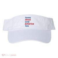 Loves Jesus and America Too Visor thumb 0