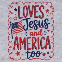 Loves Jesus And America Too Women's Sweatshirt thumb 2