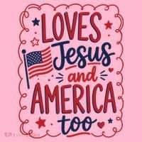 Loves Jesus And America Too Coaster thumb 2