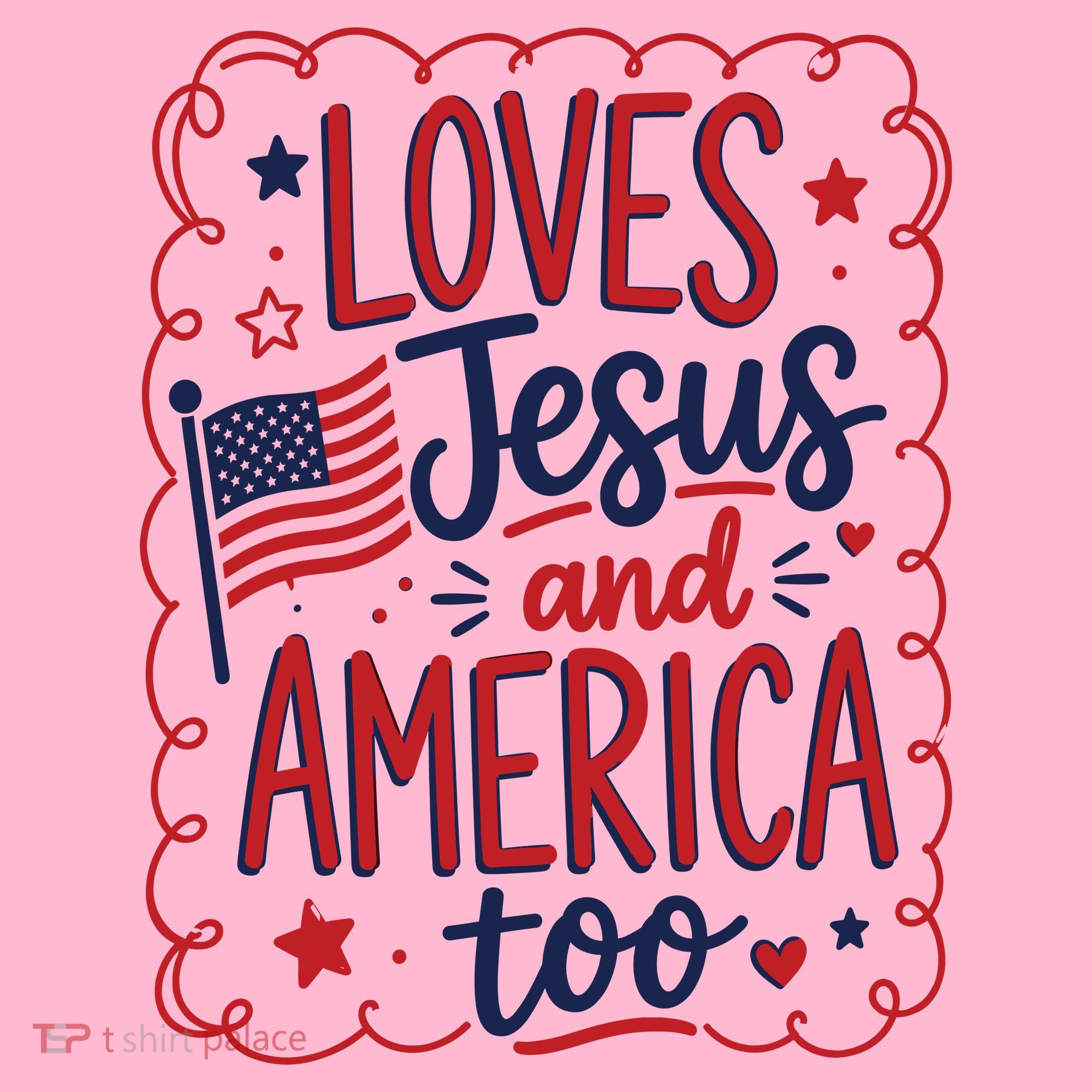 Loves Jesus And America Too Coaster