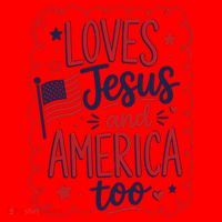 Loves Jesus And America Too Santa Hat thumb 1