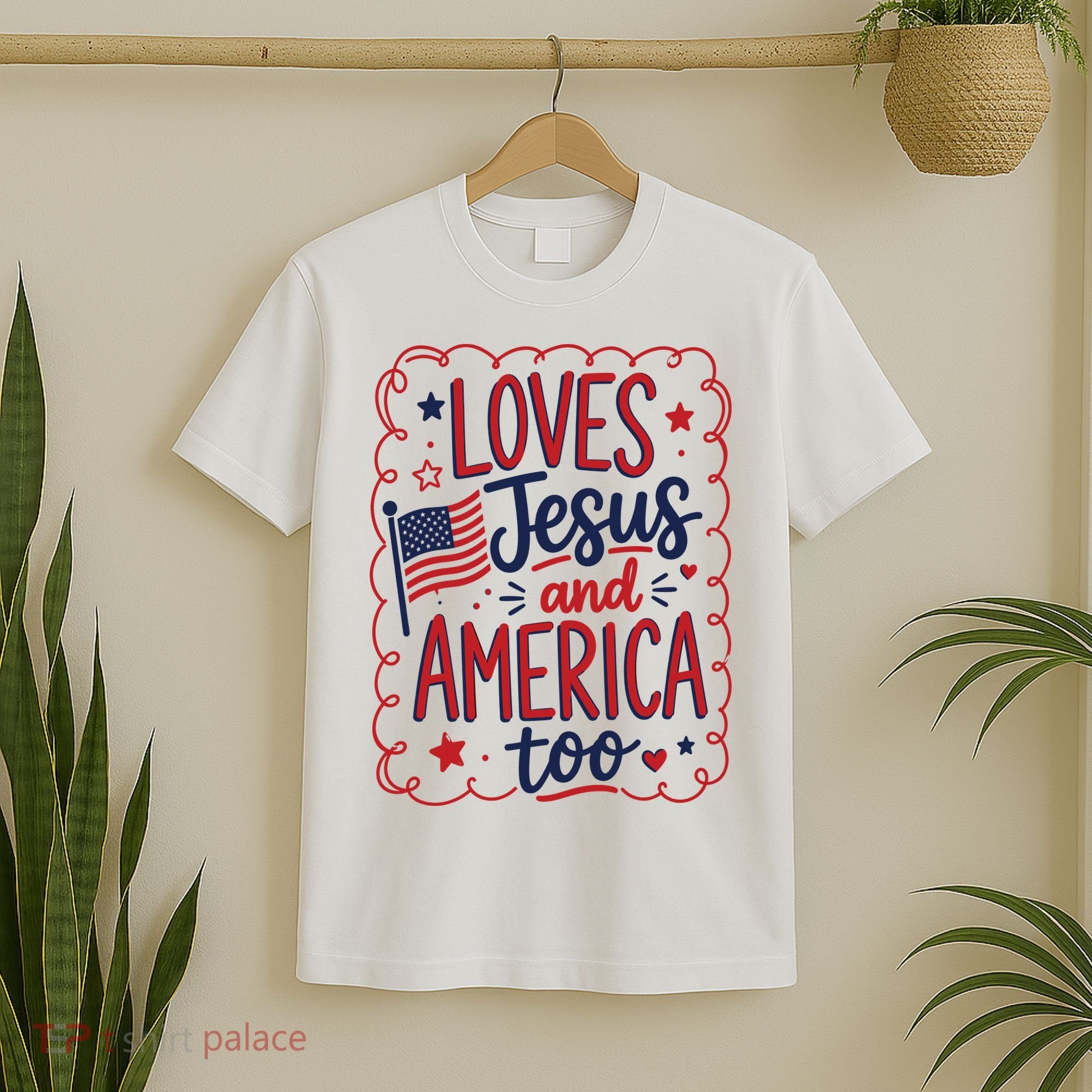 Loves Jesus And America Too T-Shirt