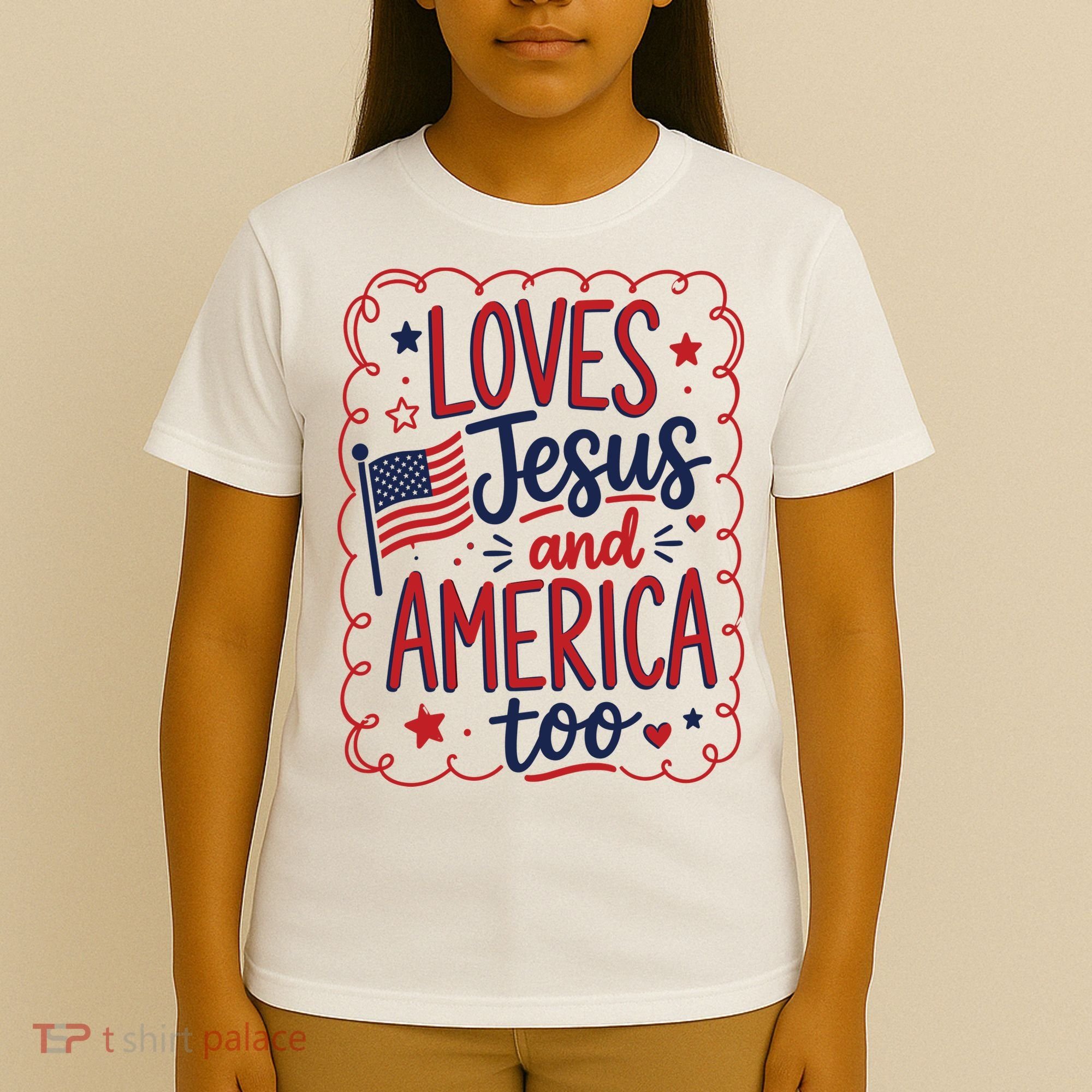 Loves Jesus And America Too T-Shirt