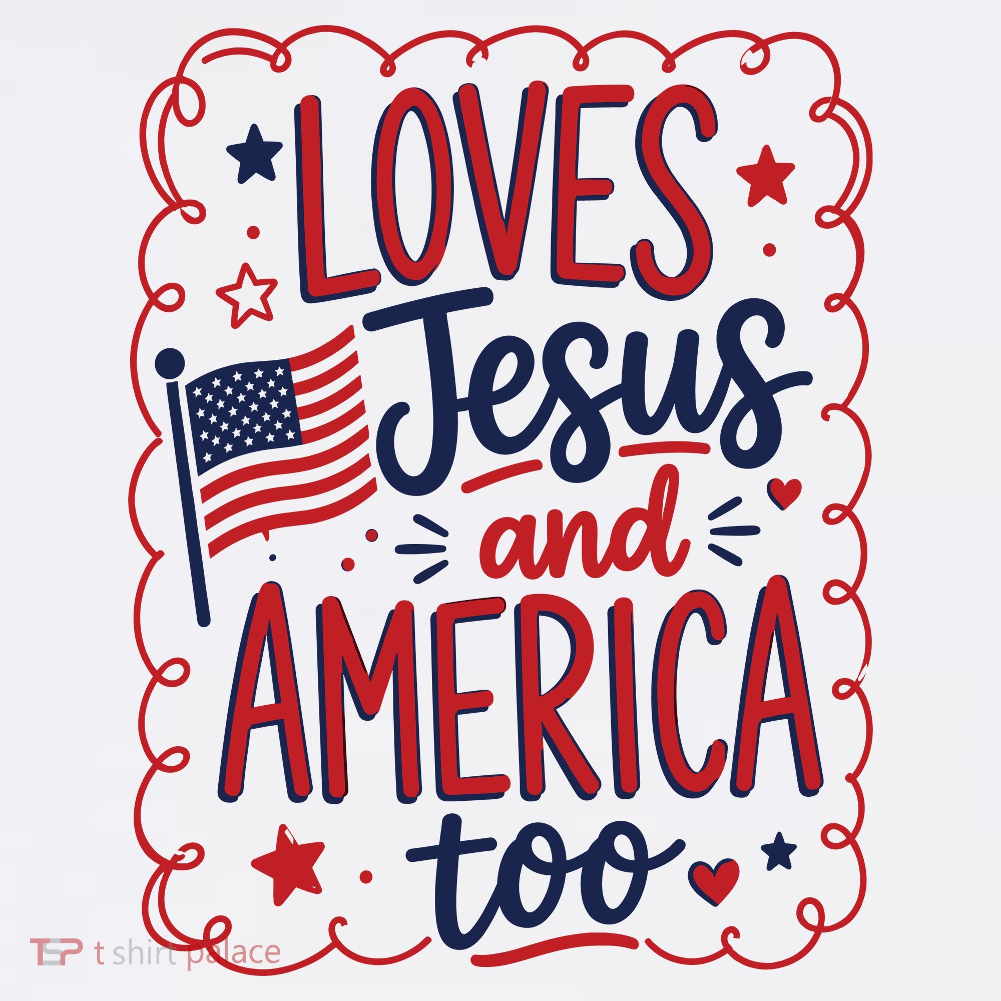 Loves Jesus And America Too Polo