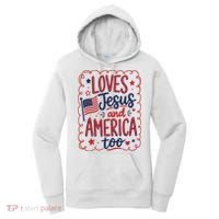 Loves Jesus And America Too Women's Hoodie thumb 0