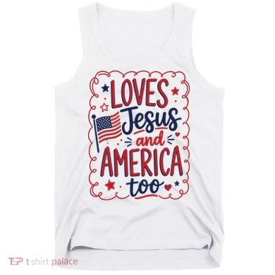 Loves Jesus And America Too Tank Top