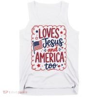 Loves Jesus And America Too Tank Top thumb 0