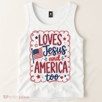 Loves Jesus And America Too Tank Top thumb 2
