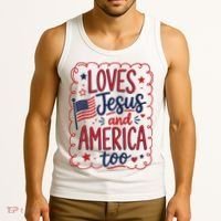 Loves Jesus And America Too Tank Top thumb 3