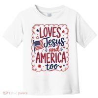 Loves Jesus And America Too Toddler T-Shirt thumb 0