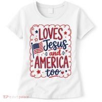 Loves Jesus And America Too Women's T-Shirt thumb 0