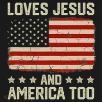Loves Jesus And America Too USA Patriotic Christian Women's Hoodie thumb 2