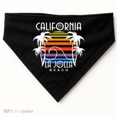 La Jolla Beach California USA-Made Doggie Bandana