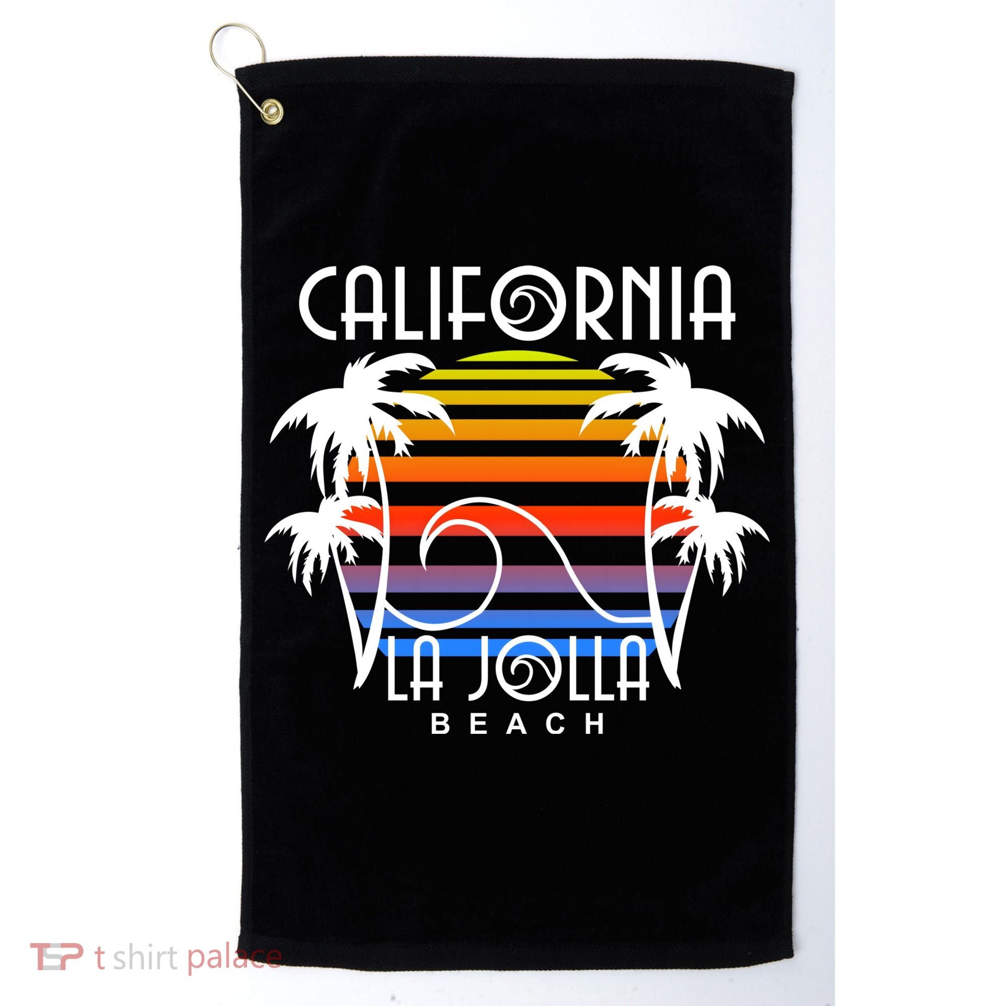La Jolla Beach California Golf Towel