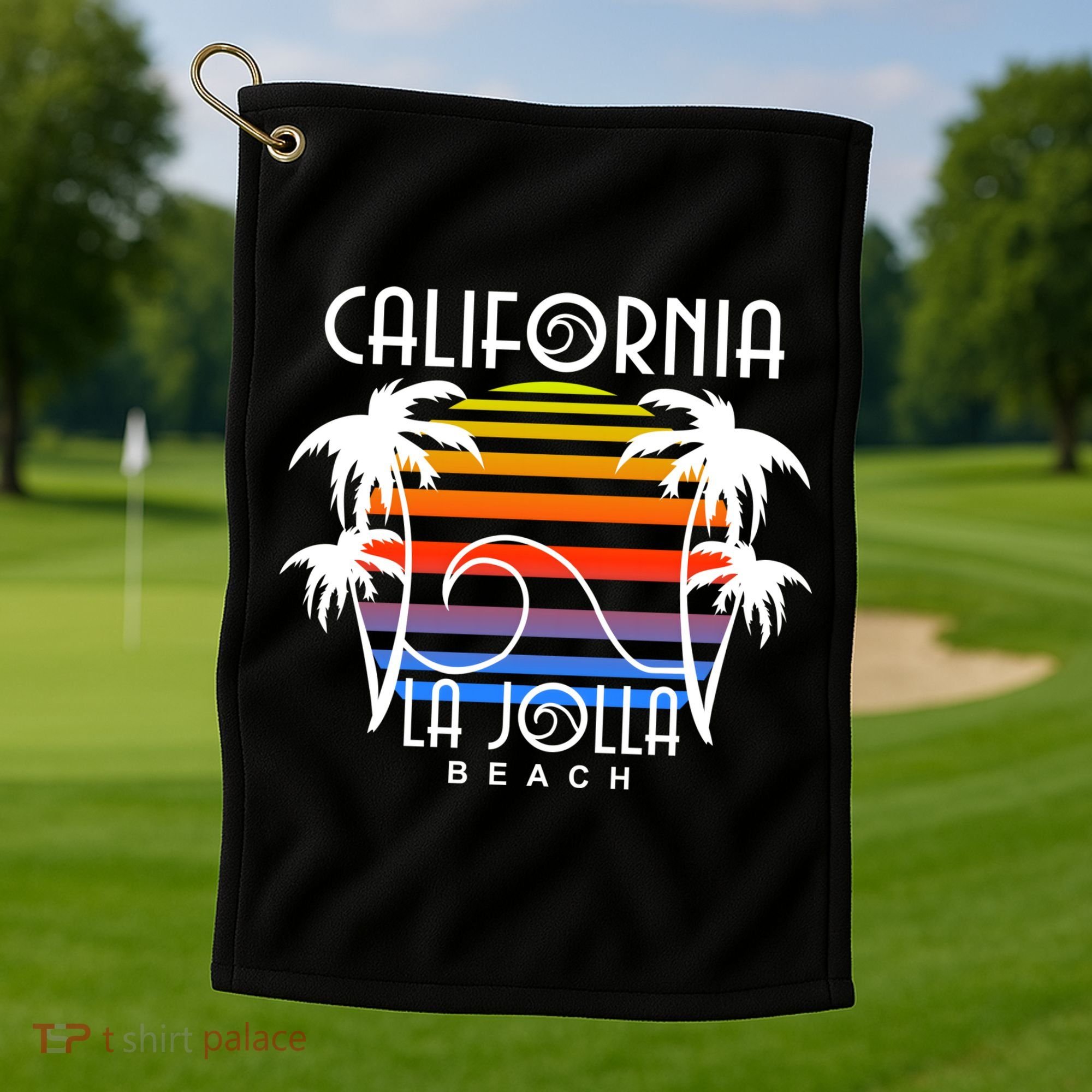 La Jolla Beach California Golf Towel