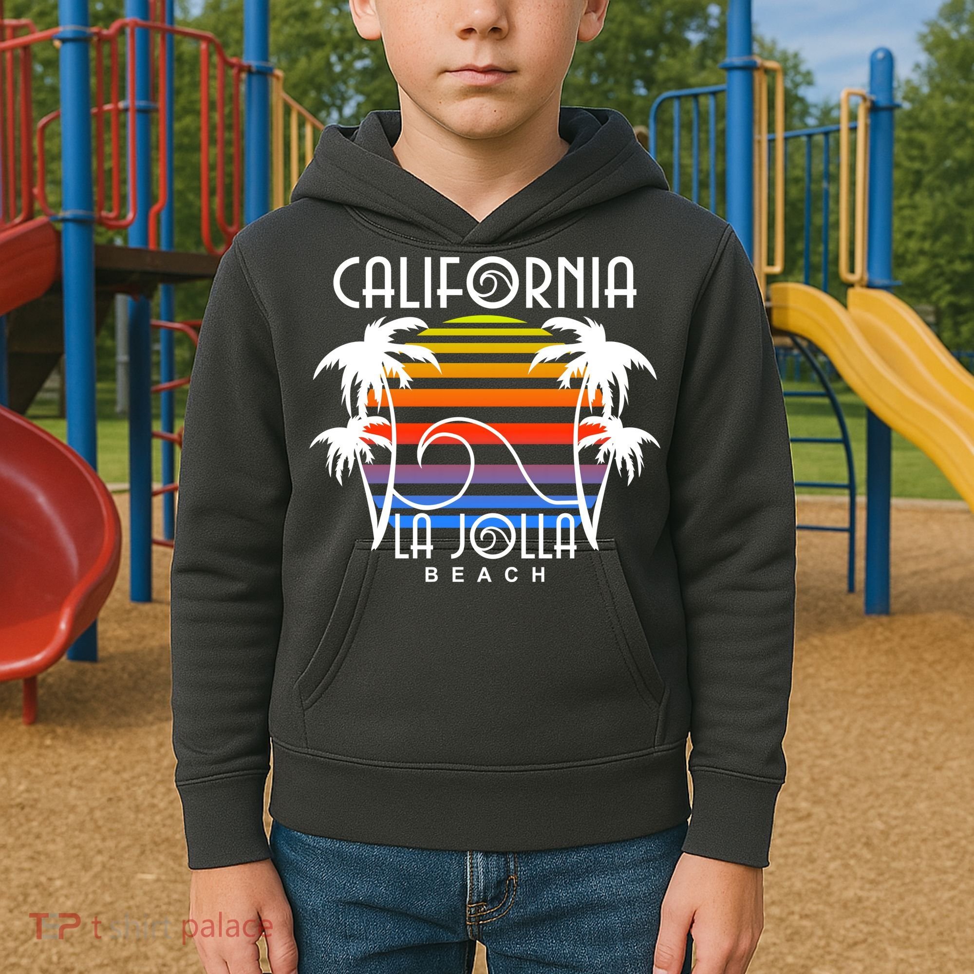 La Jolla Beach California Kids Hoodie