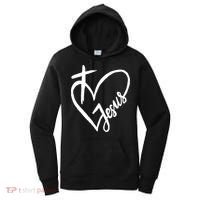 Love Jesus Cross Heart Women's Hoodie thumb 0