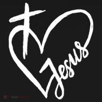 Love Jesus Cross Heart Women's Hoodie thumb 2