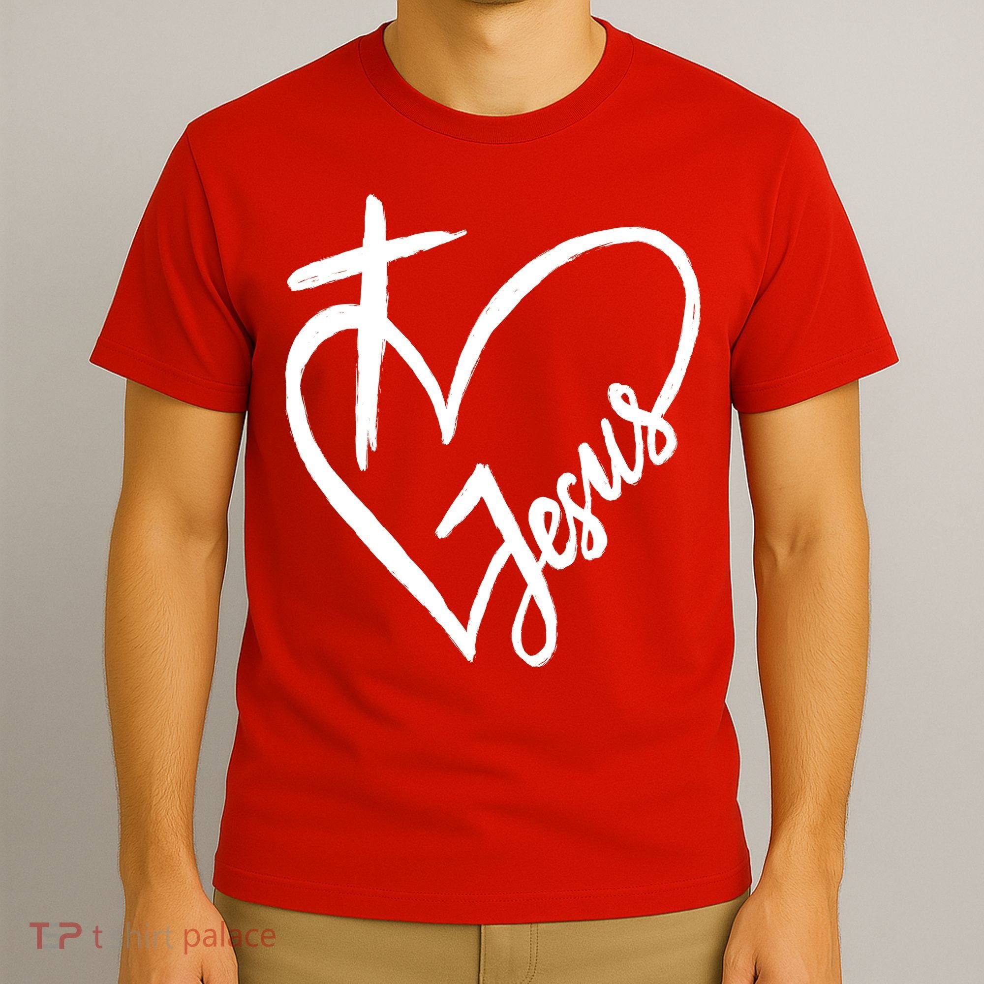Love Jesus Cross Heart T-Shirt