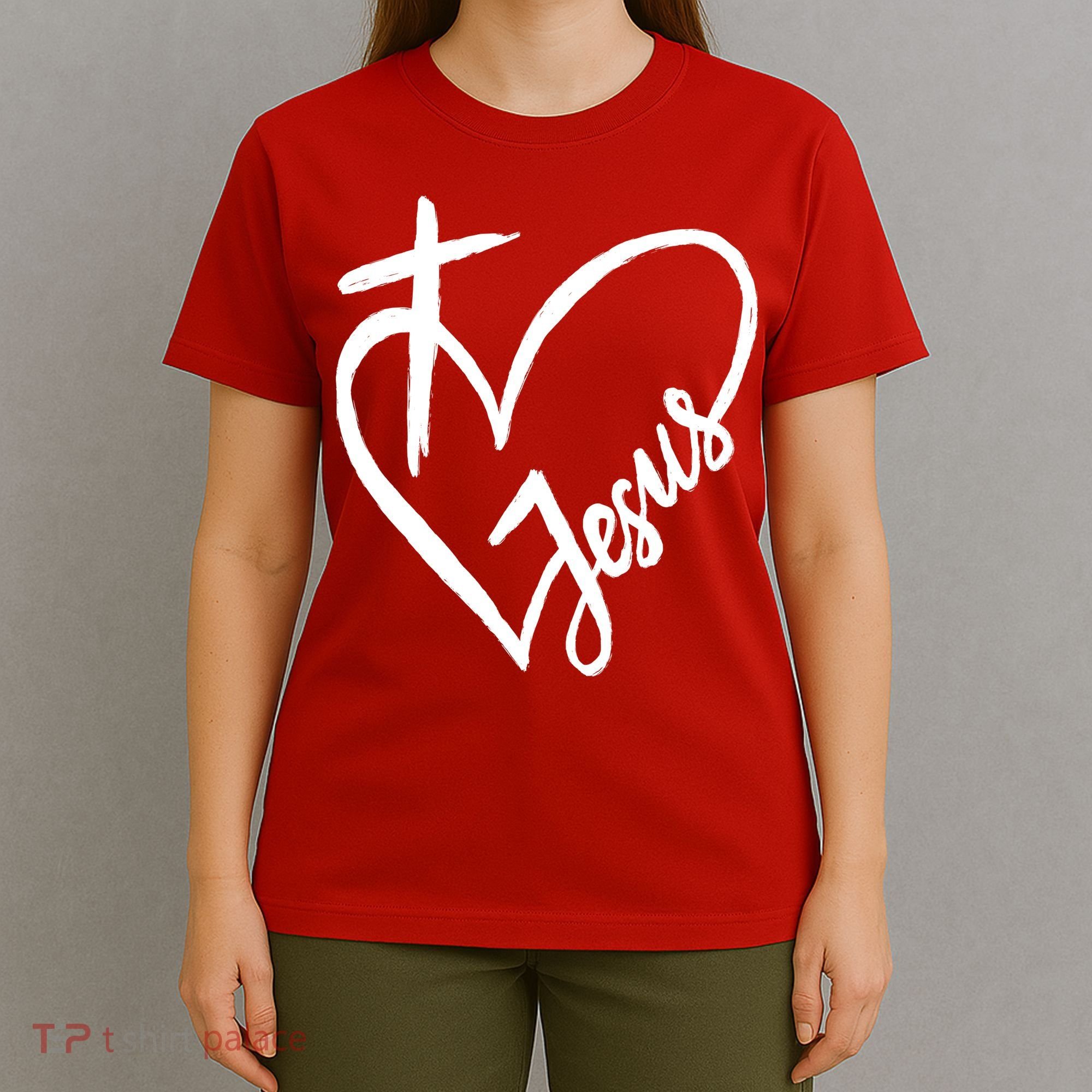 Love Jesus Cross Heart T-Shirt