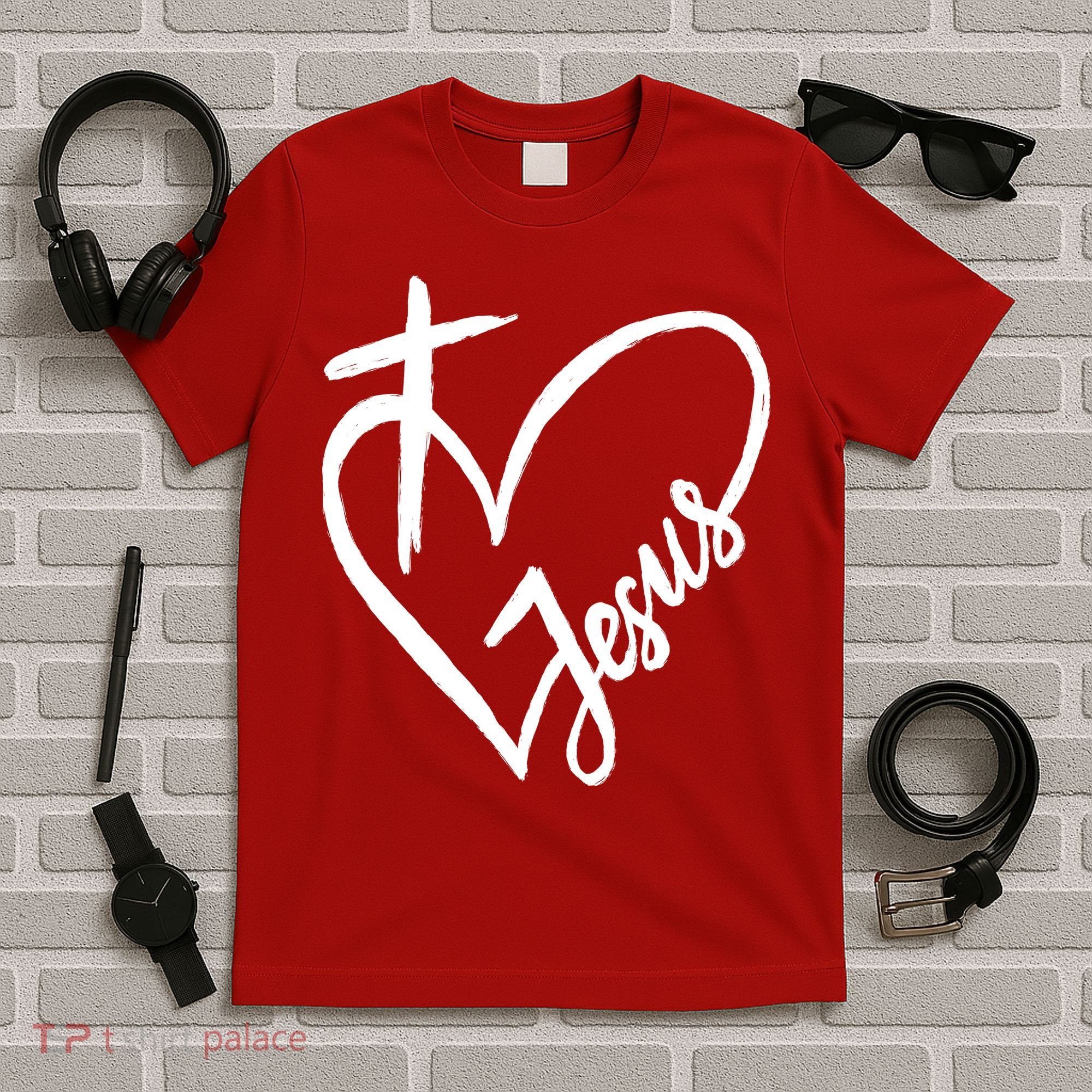Love Jesus Cross Heart T-Shirt