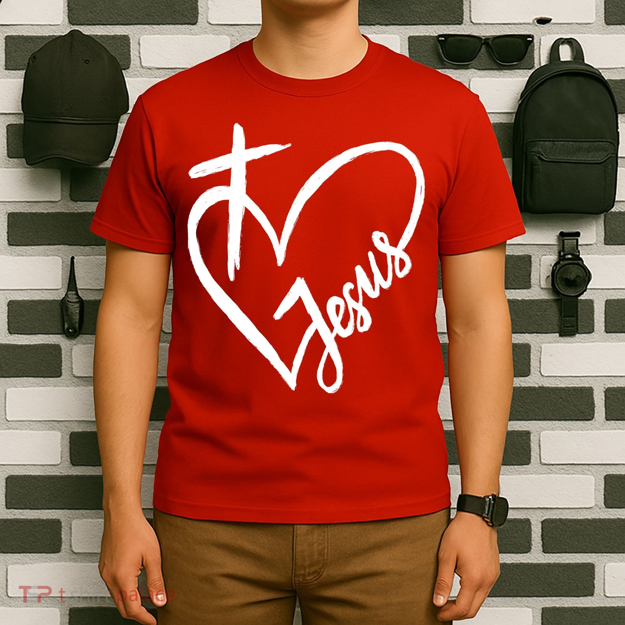 Love Jesus Cross Heart T-Shirt
