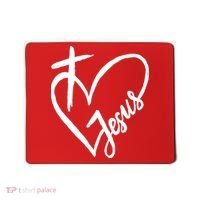 Love Jesus Cross Heart Mousepad thumb 0