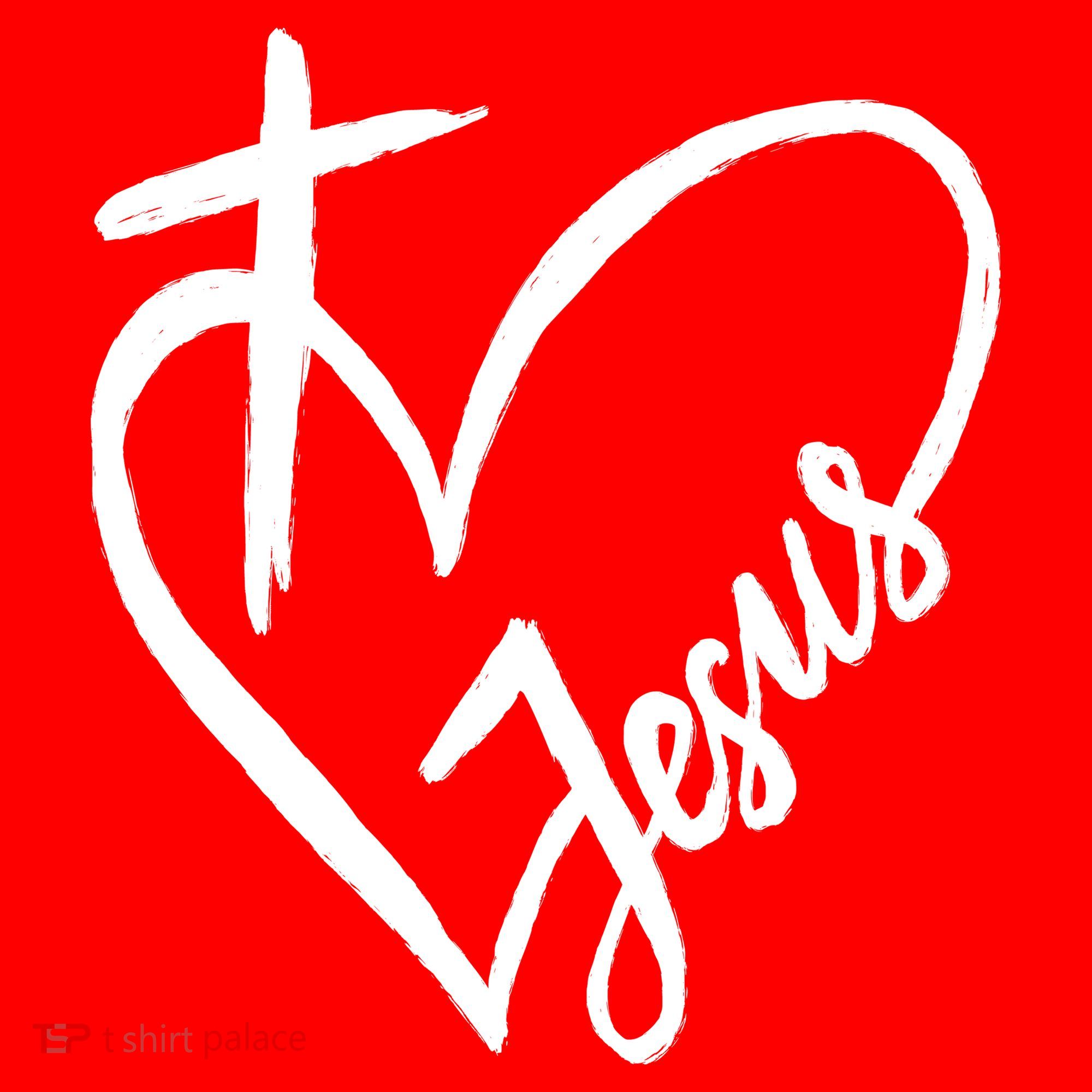 Love Jesus Cross Heart Mousepad