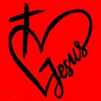 Love Jesus Cross Heart Santa Hat thumb 1