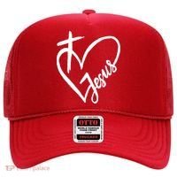 Love Jesus Cross Heart Hat thumb 0