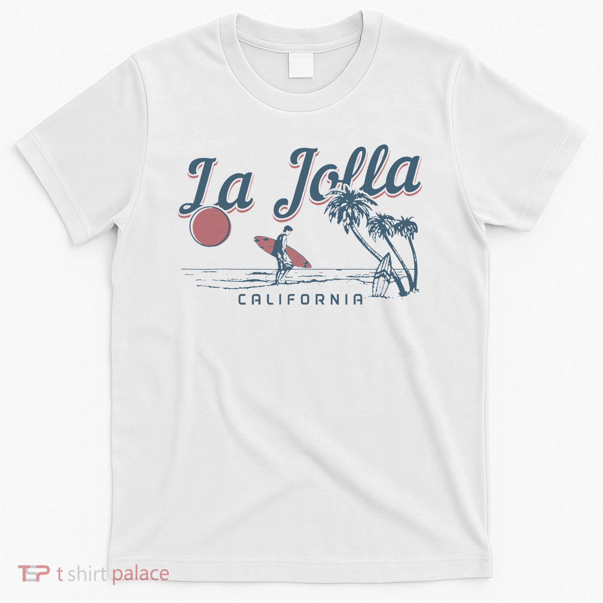 La Jolla California Surf Beach Vintage Souvenir Surfer T-Shirt