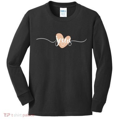 Love Jesus Christian Kids Long Sleeve Shirt