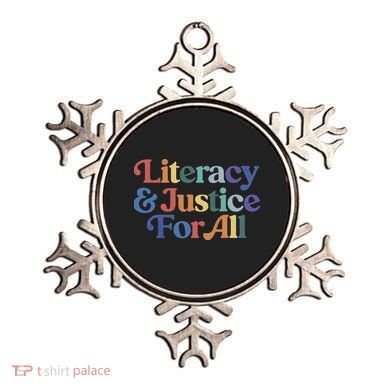 Literacy Justice For All Stop Book Banning Protect Librarian Ornament