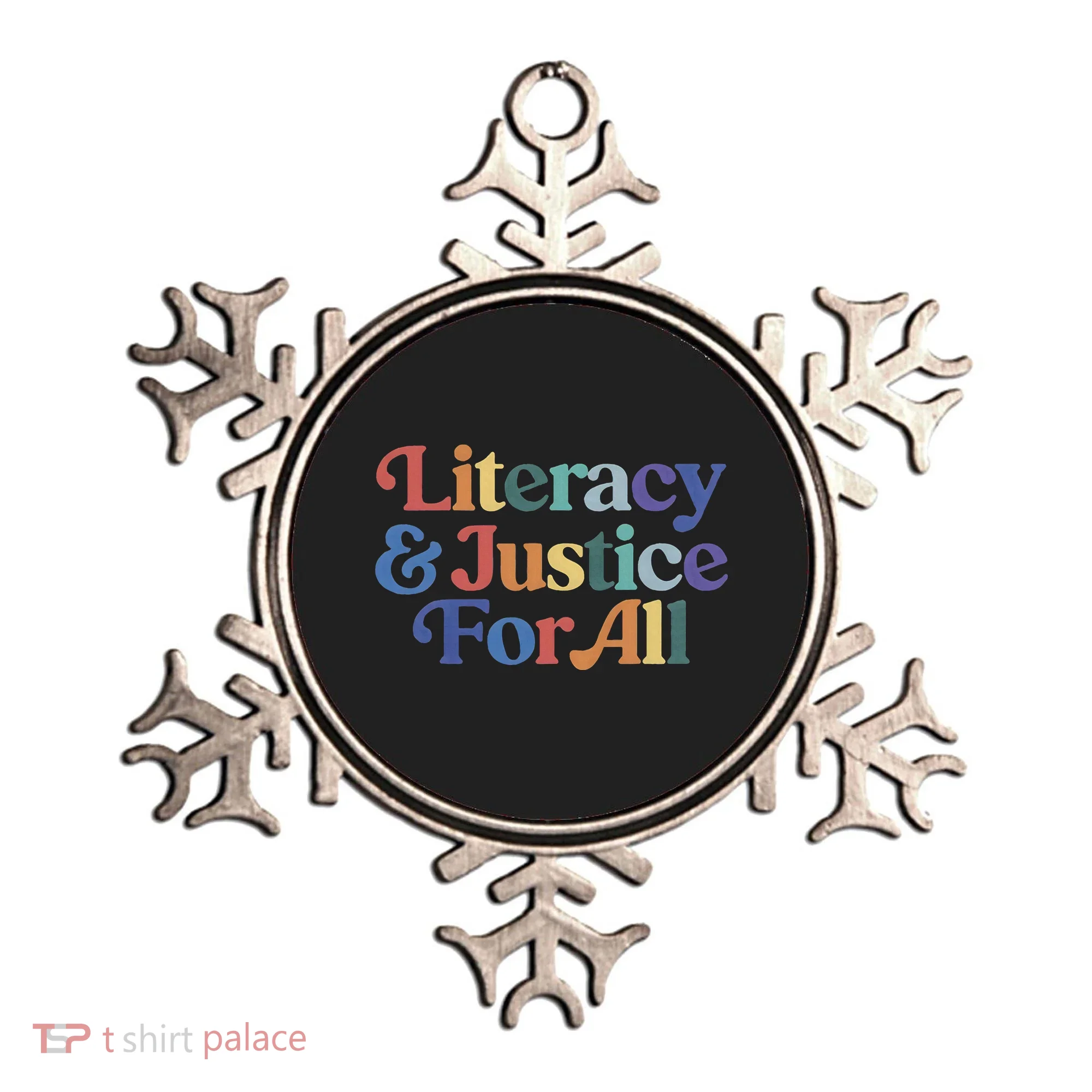 Literacy Justice For All Stop Book Banning Protect Librarian Ornament
