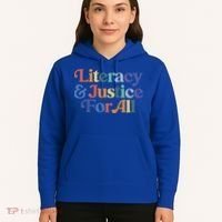Literacy Justice For All Stop Book Banning Protect Librarian Hoodie thumb 5