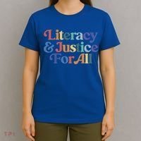Literacy Justice For All Stop Book Banning Protect Librarian T-Shirt thumb 4