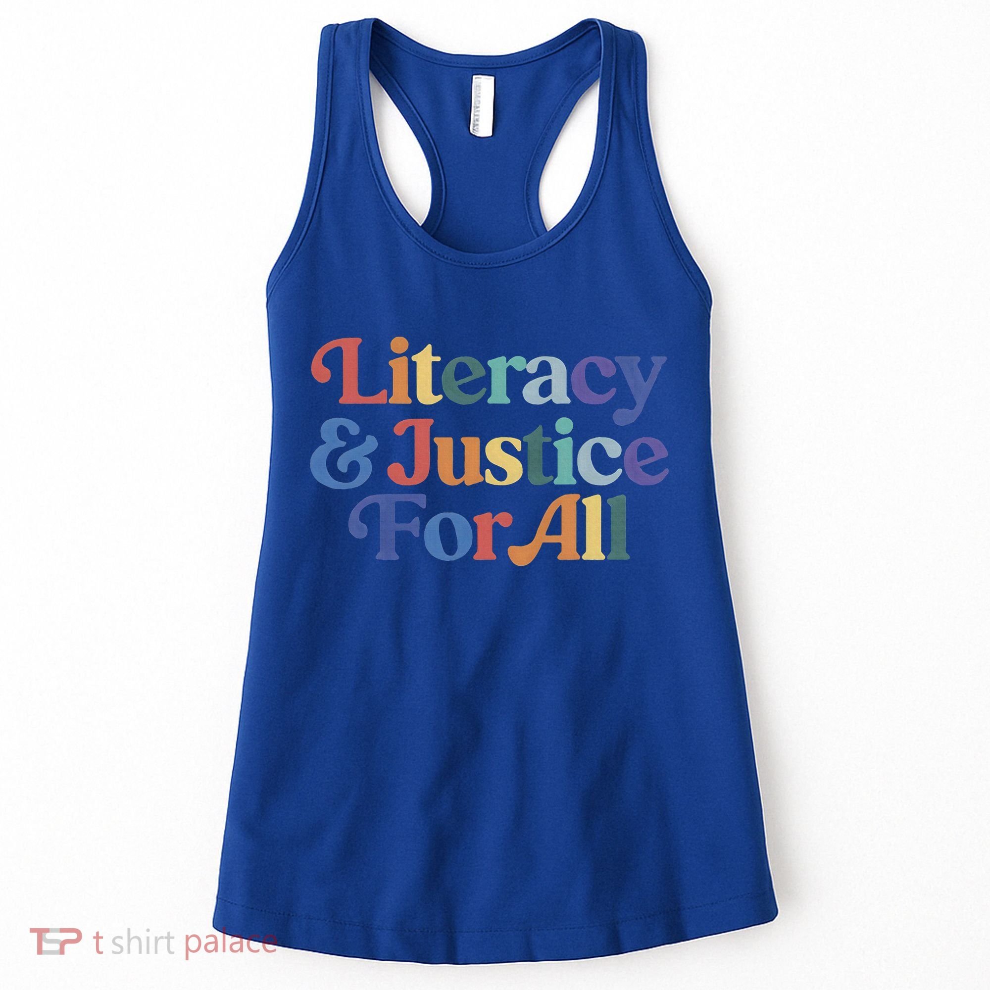 Literacy Justice For All Stop Book Banning Protect Librarian Women's Tank Top