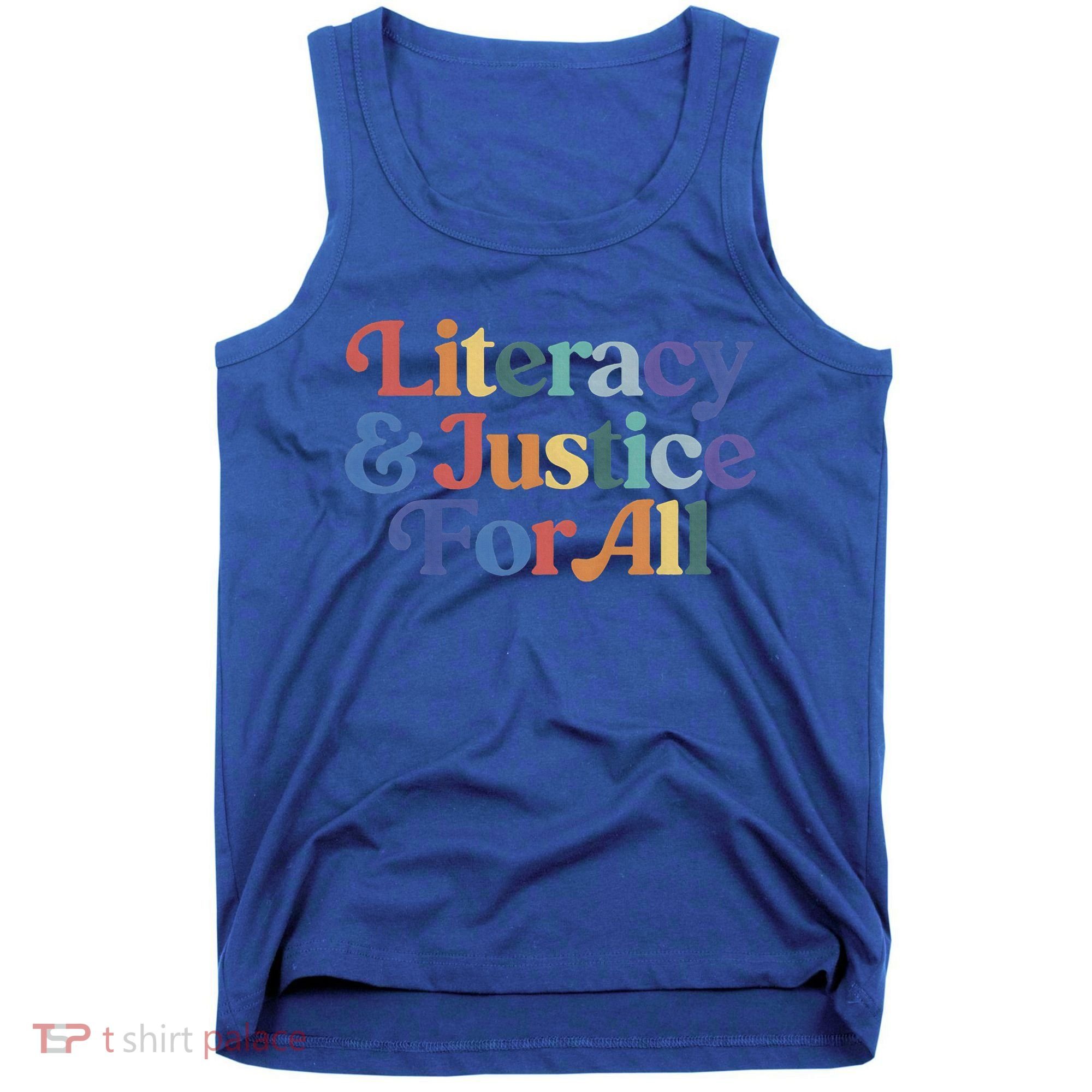 Literacy Justice For All Stop Book Banning Protect Librarian Tank Top