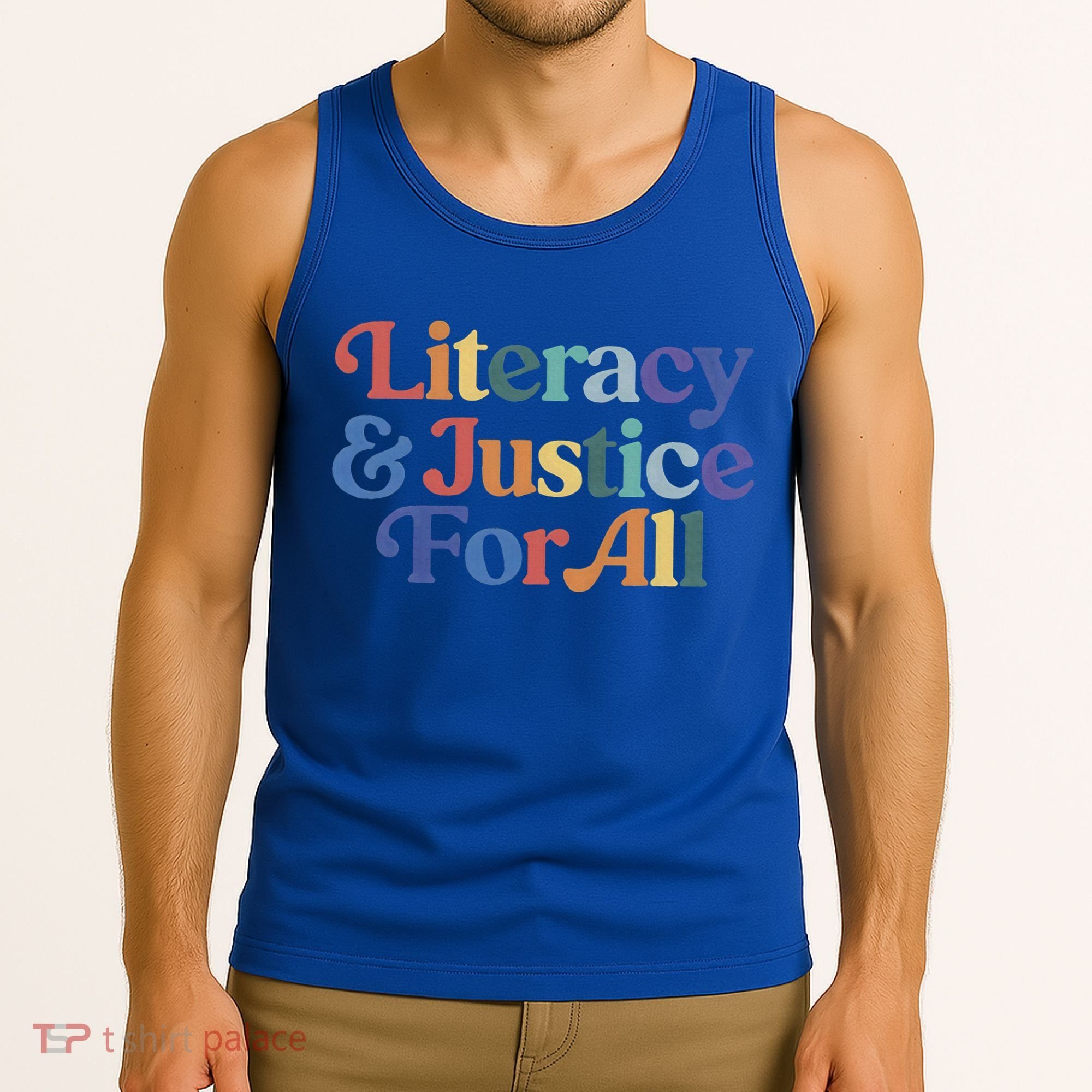 Literacy Justice For All Stop Book Banning Protect Librarian Tank Top