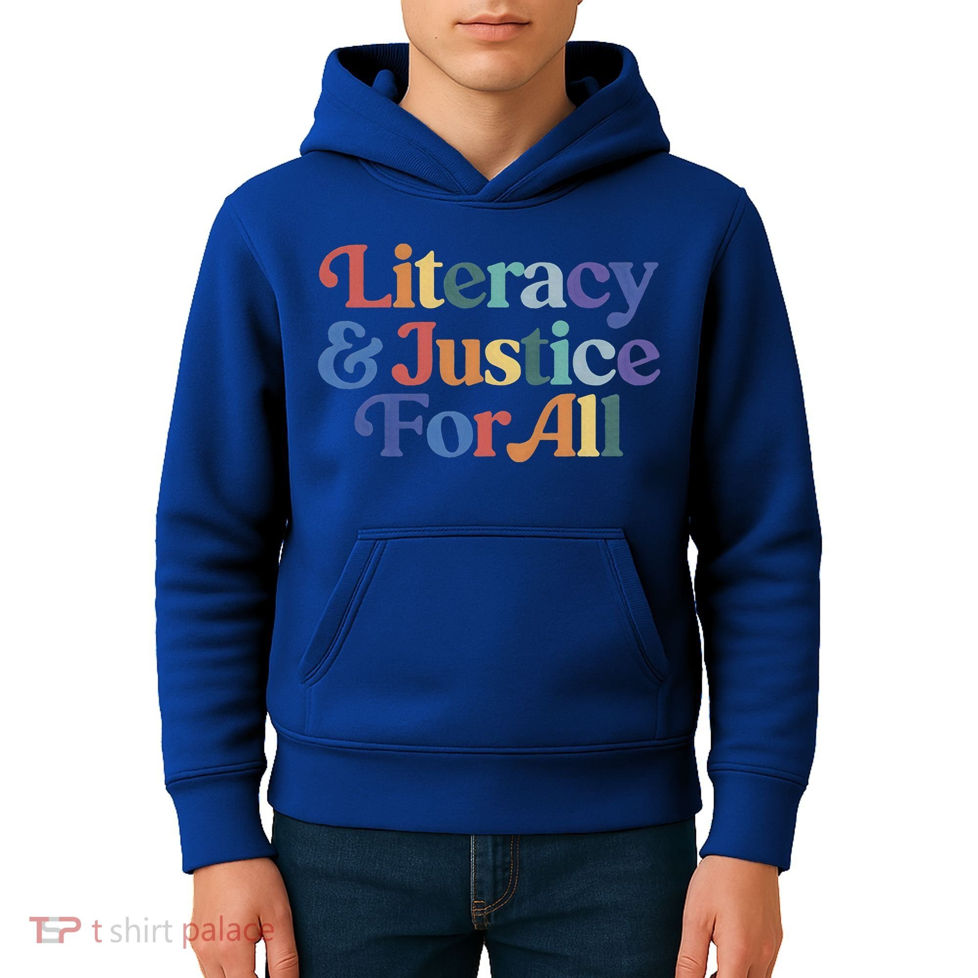 Literacy Justice For All Stop Book Banning Protect Librarian Kids Hoodie