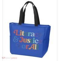 Literacy Justice For All Stop Book Banning Protect Librarian Tote Bag thumb 3