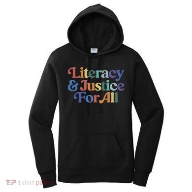 Literacy Justice For All Stop Book Banning Protect Librarian Women's Hoodie